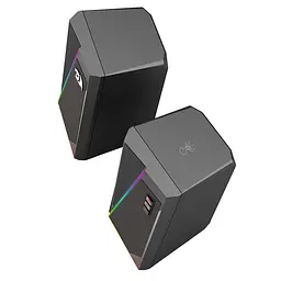 Акустична система 2.0 Redragon Anvil GS520, 6Вт (RMS) USB, 3.5мм чорна (77878) - мініатюра 3