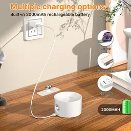 Настінний світильник Mexllex LED з акумулятором і сенсорним керуванням 360° обертання White - мініатюра 5