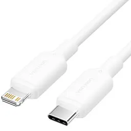 Кабель Vention USB 2.0Type-C M-LightningM,1.0 м,PD 27W,PVC, білий (LAKWF)