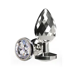 Анальна пробка Anal Play Disco Diamond Plug Medium 8.2 см (сріблястий)