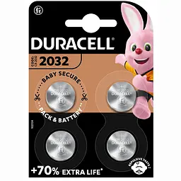 Батарейки Duracell літієві 3V DL/CR2032, 4 шт. (5004967) - мініатюра 2