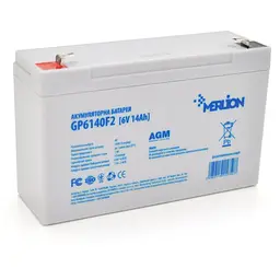 Акумуляторна батарея MERLION AGM GP6140F2 6 V 14Ah ( 150 x 50 x 95 (100) ) Q10
