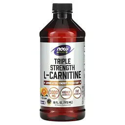 Жироспалювач NOW L-Carnitine 3000 mg, 473 мл - Цитрус