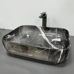 Умивальник VBI Palermo dark gray agate накладний VBI-012304, Мармур - мініатюра 3