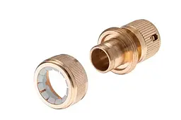 Конектор латунний на шланг поливальний Intertool Storm 1/2 x 3/4 - мініатюра 3