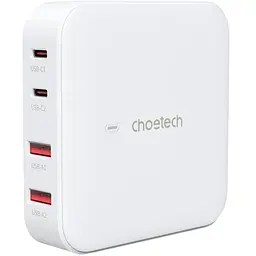Зарядний пристрій Choetech PD8008-EU-WH ,2 USB-A / 2 USB-С (PD8008-EU-WH)