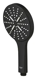 Ручний душ 3 режими струменя Grohe Rainshower Smartactive 130 22127KF0, Чорний матовий - мініатюра 4