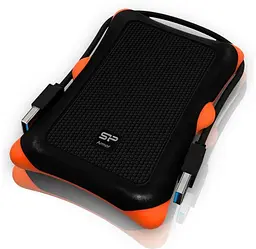 Кишеня зовнішня Silicon Power Armor A30 2.5" USB 3.0 black/orange (SP000HSPHDA30S3K) - мініатюра 2