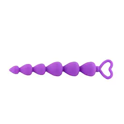 Анальний ланцюжок Heart Purple - мініатюра 2