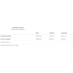 Л-карнітин Nutrend Carnitine Compressed 1324 мг 120 капсул - мініатюра 3