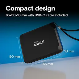 Зовнішній SSD накопичувач Crucial X9 1TB (CT1000X9SSD9) [151959] - мініатюра 3