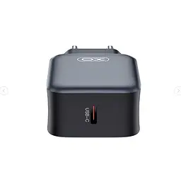 Мережевий зарядний пристрій XO L153 EU PD20W 1USB-C fast charger Чорний - мініатюра 2