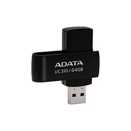 USB флеш накопичувач ADATA 64GB UC310 Black USB 3.0 (UC310-64G-RBK) - мініатюра 3