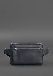 Шкіряна поясна сумка Dropbag Mini темно-синя - мініатюра 4