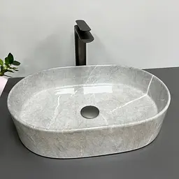 Умивальник VBI Verona 50 gray stone накладний VBI-011310, Сірий - мініатюра 3