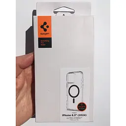 Чохол протиударний Spigen Ultra Hybrid MagFit MagSafe для Iphone 16 Pro (6.3") Прозорий Graphite ACS08130 - мініатюра 2