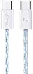 USB Кабель Usams U86 (US-SJ656) Type-C-Type-C PD 60W 5A 1.2m Синій - мініатюра 2