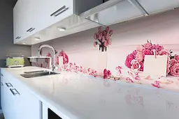Кухонний фартух Пелюстки вінілова наклейка ПВХ рожеві троянди квіти 60х200 см Happy Pocket Z180673 - мініатюра 6