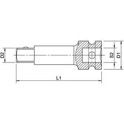 Подовжувач Wurth для головок торцевих ударних 3/4IN-L175 мм (071414 17) - мініатюра 2