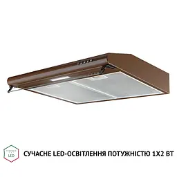 Витяжка плоска PERFELLI PL 6144 Dark BR LED - мініатюра 4
