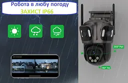Вулична WiFi камера Besder 85 9Мп 3 об'єктиви Zoom 6-кратний IcSee - мініатюра 5