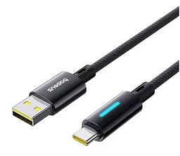 Кабель Baseus Lit Button-Control Fast Charging Data Cable USB-A to USB-C 2m з індикатором (P10379002121-01) - мініатюра 2