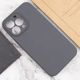 Чохол Epik Silicone Case Full Camera Protective (AA) NO LOGO для Apple iPhone 13 Pro Max (6.7) Сірий / Dark Gray - мініатюра 5