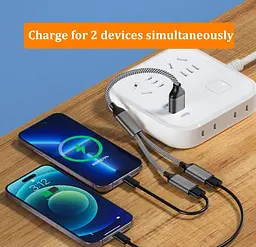 Переходник USB-C на 2 USB-A для зарядки и передачи данных - миниатюра 4