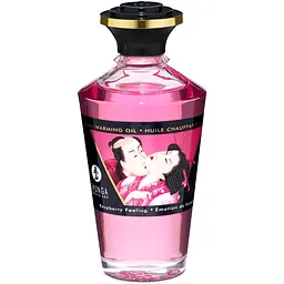 Зігрівальна масажна олія Shunga Aphrodisiac малина, 100 мл - мініатюра 2