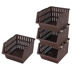 Корзина Violet House Coffee Бамбу, 4 шт., коричневий (1021 Бам CF Наб4 шт) - мініатюра 2