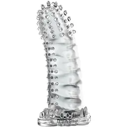 Насадка на пеніс Baile Brave Man Penis Sleeve Crystal 14 см прозорий
