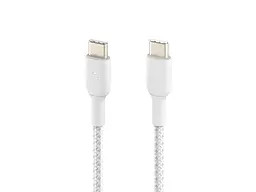 Кабель Belkin Braided USB-C to USB-C White 1m (CAB004BT1MWH) - мініатюра 2