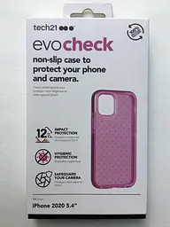 Протиударний чохол з антимікробним покриттям Tech21 Evo Check для iPhone 12 Mini (5.4") Mystical Fuchsia - мініатюра 6