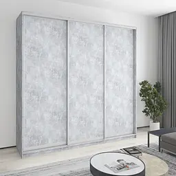 Шафа-купе тридверна MebelStar Комбо AL 3ДСП 240x60x240 см Бетон (MBS-2082)
