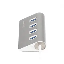 Хаб USB HU3A-4P-01, Silver Maxxter teh0023481 - мініатюра 2