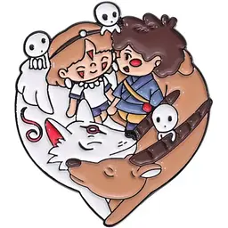 Значок Принцеса Мононоке Princess Mononoke 4 см P PM M 01