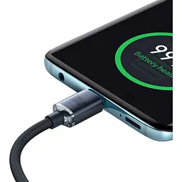 Кабель Baseus Crystal Shine Series USB-C to USB-C 100W 1.2m Black (CAJY000601) [141252] - мініатюра 5