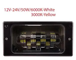 LED Протитуманні фари для Ваз 2110-14 W/Y 12-24V 40W 4LED 3000K 6000K Білий Жовтий Світло 2 шт. (LD-519 L2-WY-LED) - мініатюра 4