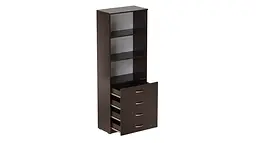Шафа Анжело Ferrum-decor на 3 полиці з 4 ящиками 1900x700x380 ДСП Венге Магія 16 мм (FRD-105021)