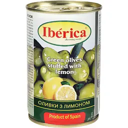 Оливки Iberica зелені з лимоном 300 г (223169) - мініатюра 2