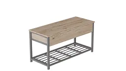 Банкетка з ящиком Ferrum-decor Дрейк 1 550x1000x400 метал Сірий ДСП Дуб Сан-Марино 16 мм (FRD-103060) - мініатюра 3