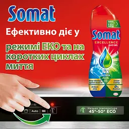 Гель для миття посуду в посудомийці Somat Exellence Duo Gel Антижир 684 мл + 684 мл (9000101819199) - мініатюра 9
