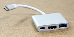 Перехідник-штекер Type-C 3.1 — гнізда Type C 3.1 + HDMI + USB 3.0 HB14 - мініатюра 7