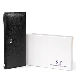 Гаманець ST Leather Зі шкіри унісекс Чорний (19324) - мініатюра 6