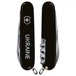 Ніж Victorinox Spartan Ukraine 91мм 12функ чорн Ukraine біл. - мініатюра 2