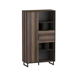 Стелаж комбінований з полицями Moreli Forte F-0006 у стилі Loft 900х1634х400 мм Дуб Кверкус