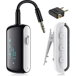 Передавач та приймач Bluetooth для 2 навушників AirPods, адаптер Flight Bluetooth 5.2 для літака, телевізора та спортзалу