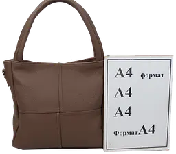Жіноча шкіряна сумка на двох ручках Borsacomoda Коричнева - мініатюра 8
