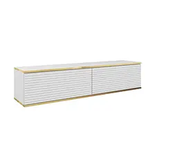 Тумба під телевізор навісна Perfect Home Оро / Oro 2-дверна RTV135 MDF Білий (PFH-091354) - мініатюра 3