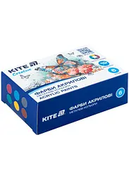 Фарби акрилові 6 кол. 20 мл KITE Creative металік (K-273)